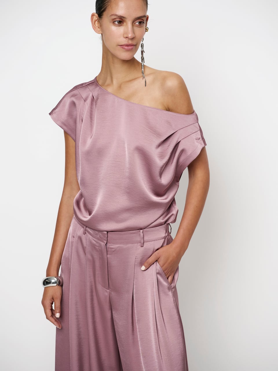 Roam satin drapey top