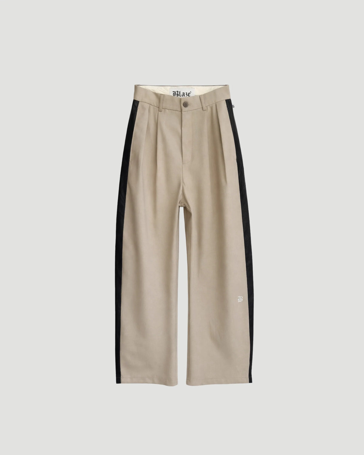 Beige leather Trouser