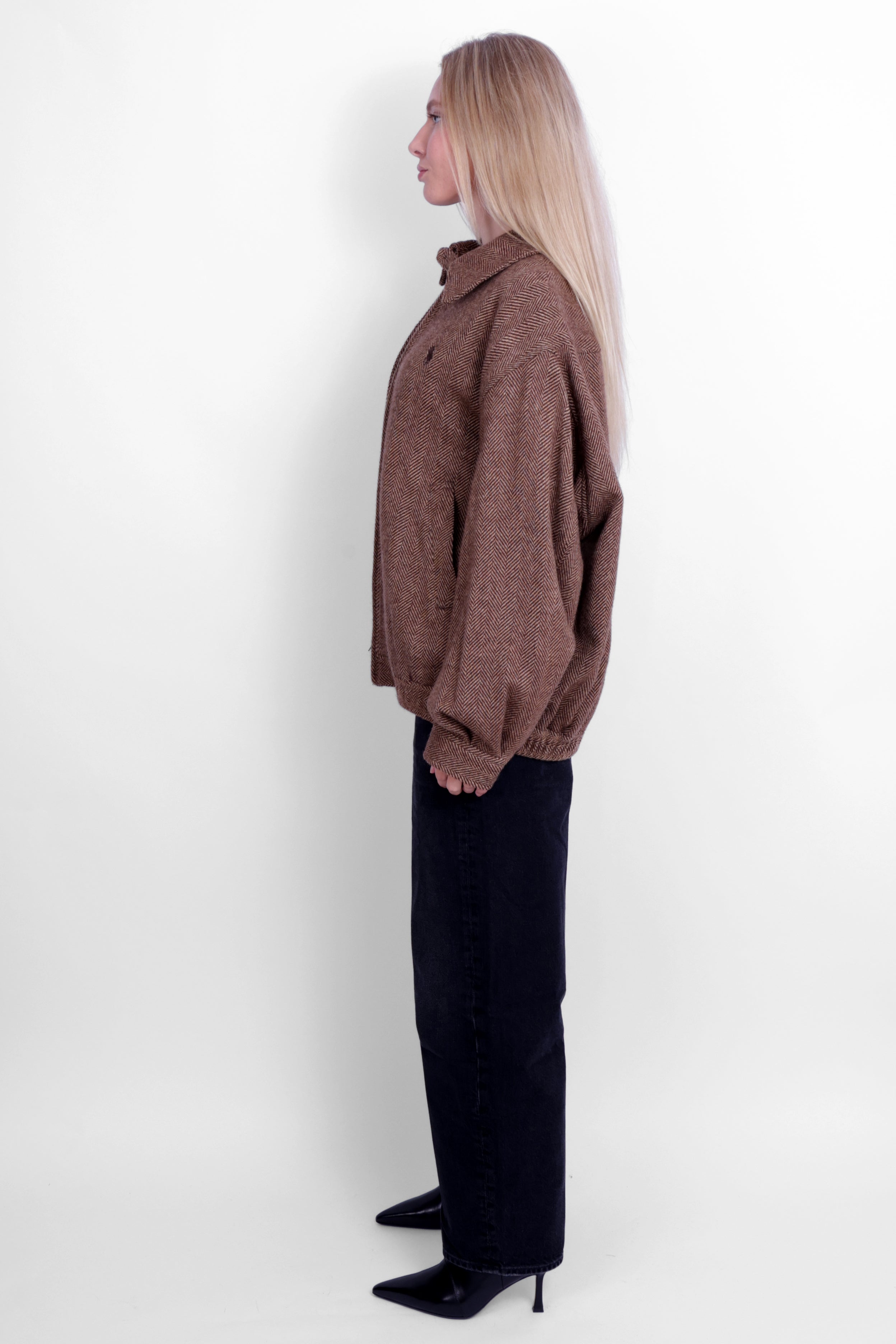 WOVEN BOMBER COAT