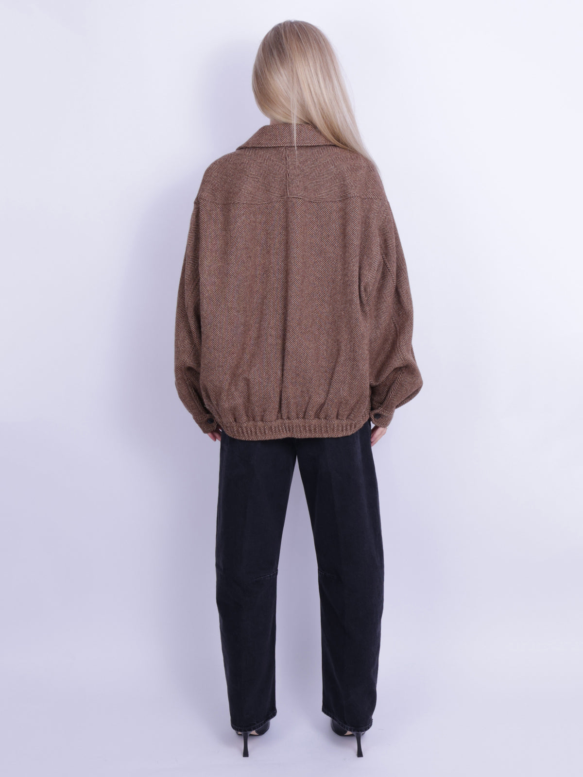 WOVEN BOMBER COAT