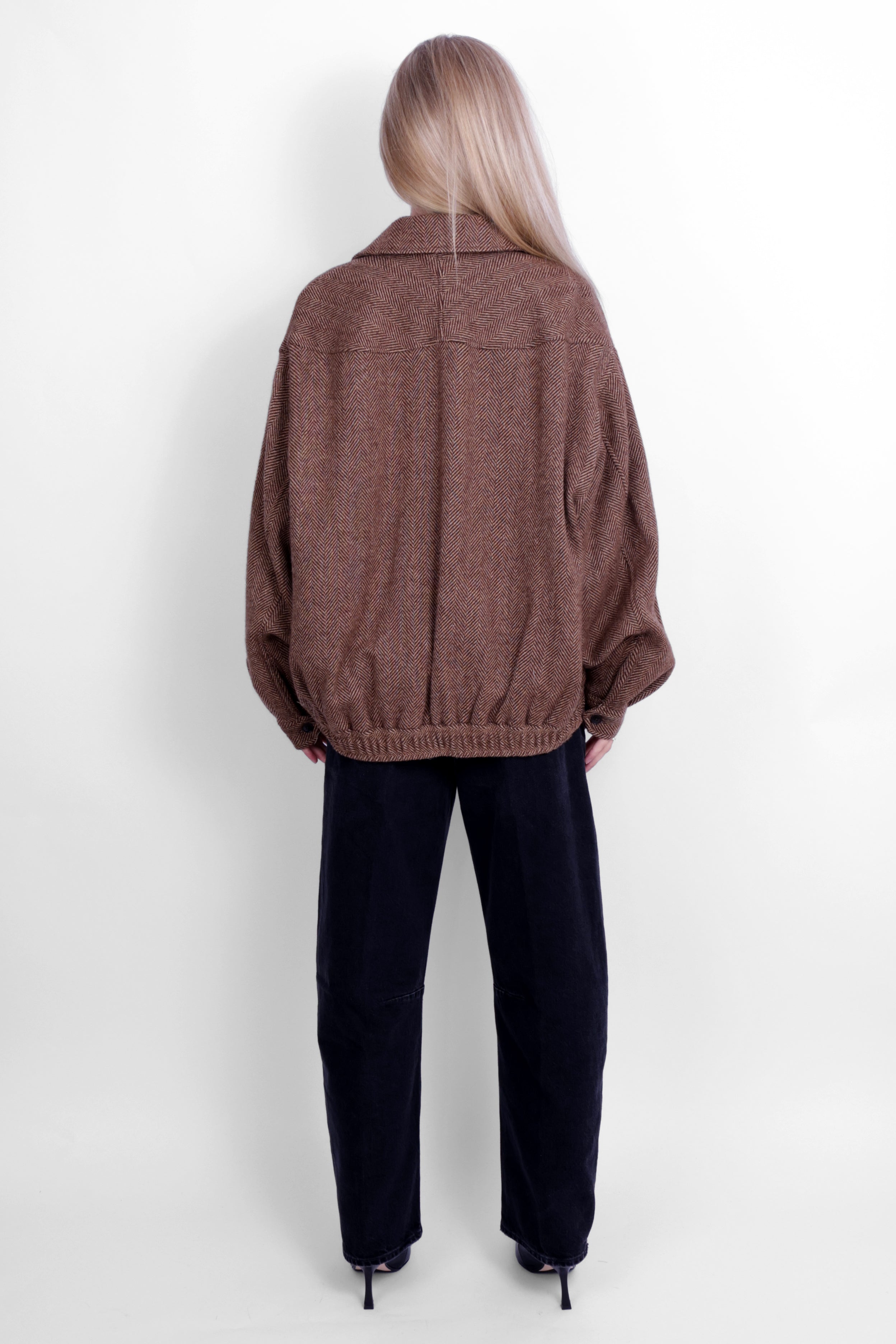 WOVEN BOMBER COAT