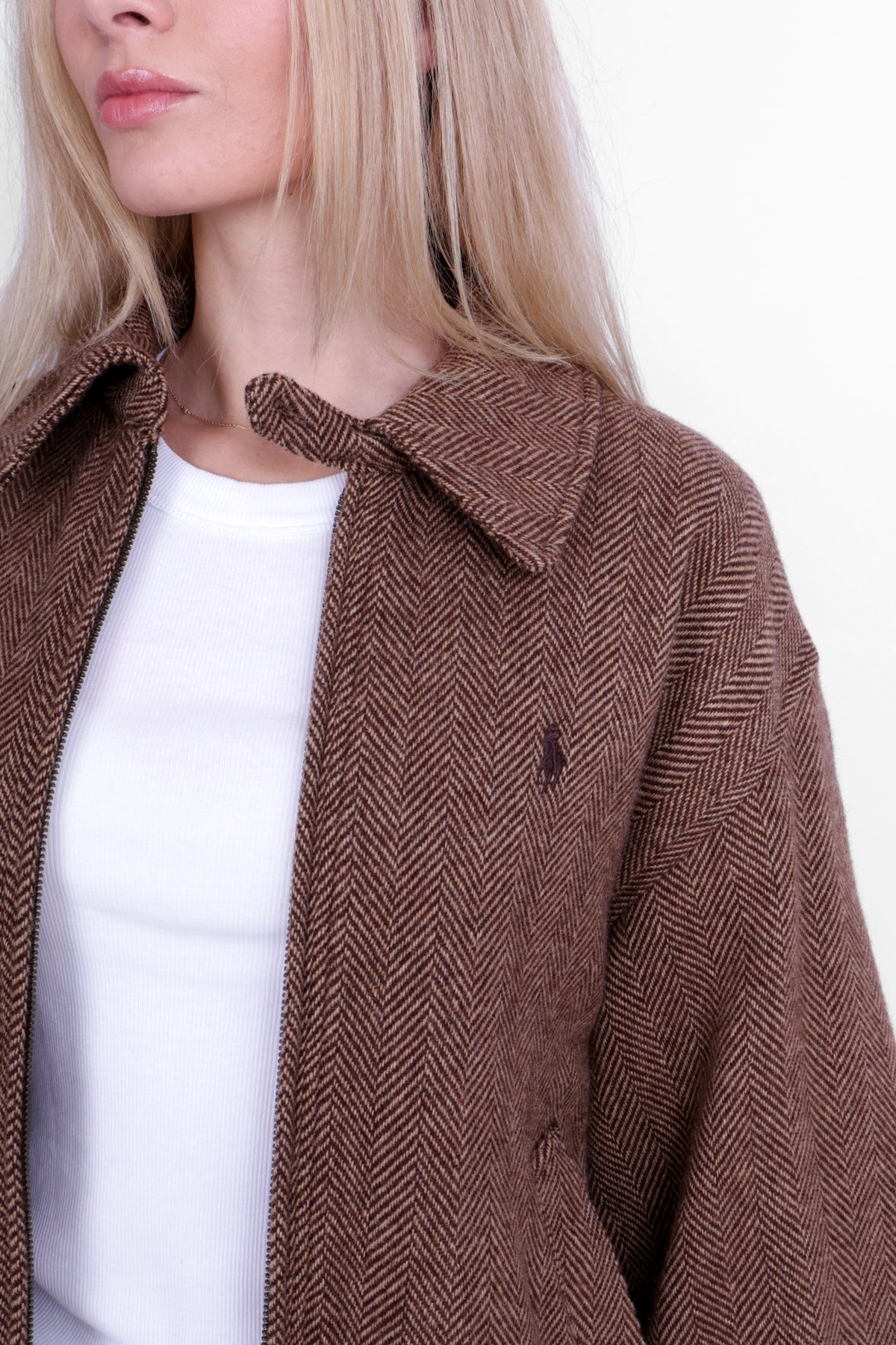 WOVEN BOMBER COAT