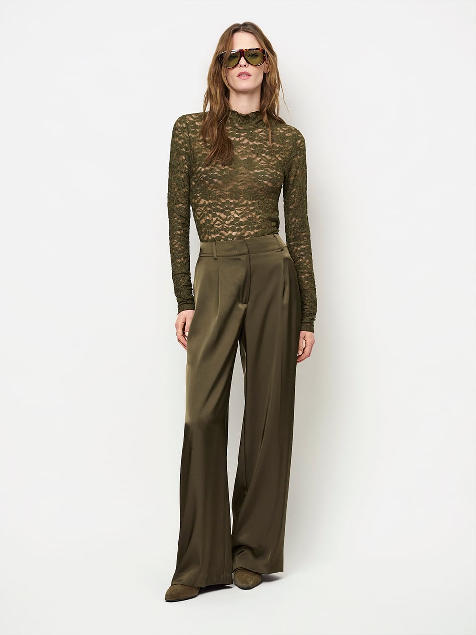 Jules bold satin smart pants