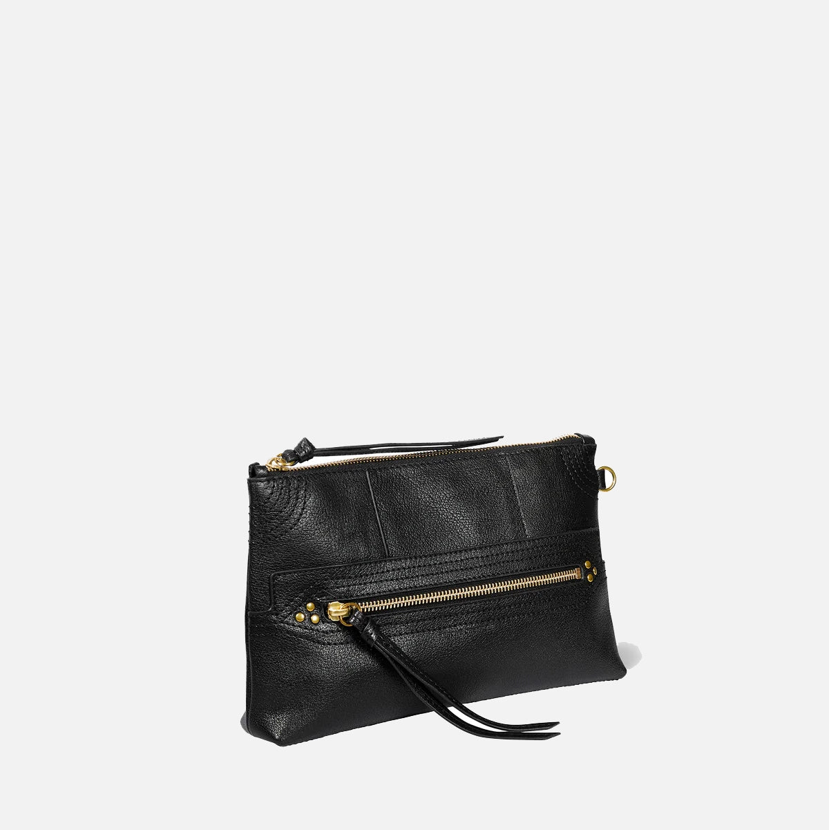 Lucky Clutch Noir Brass