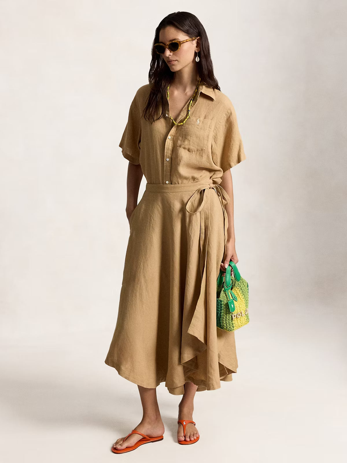 Rok LINEN WRAP SKIRT