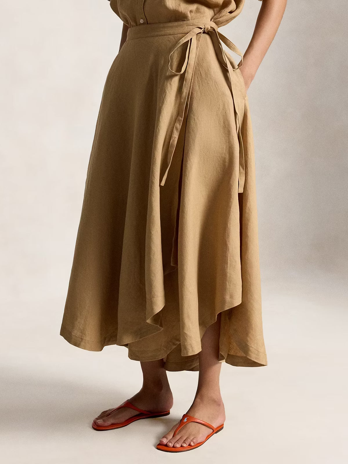 Rok LINEN WRAP SKIRT