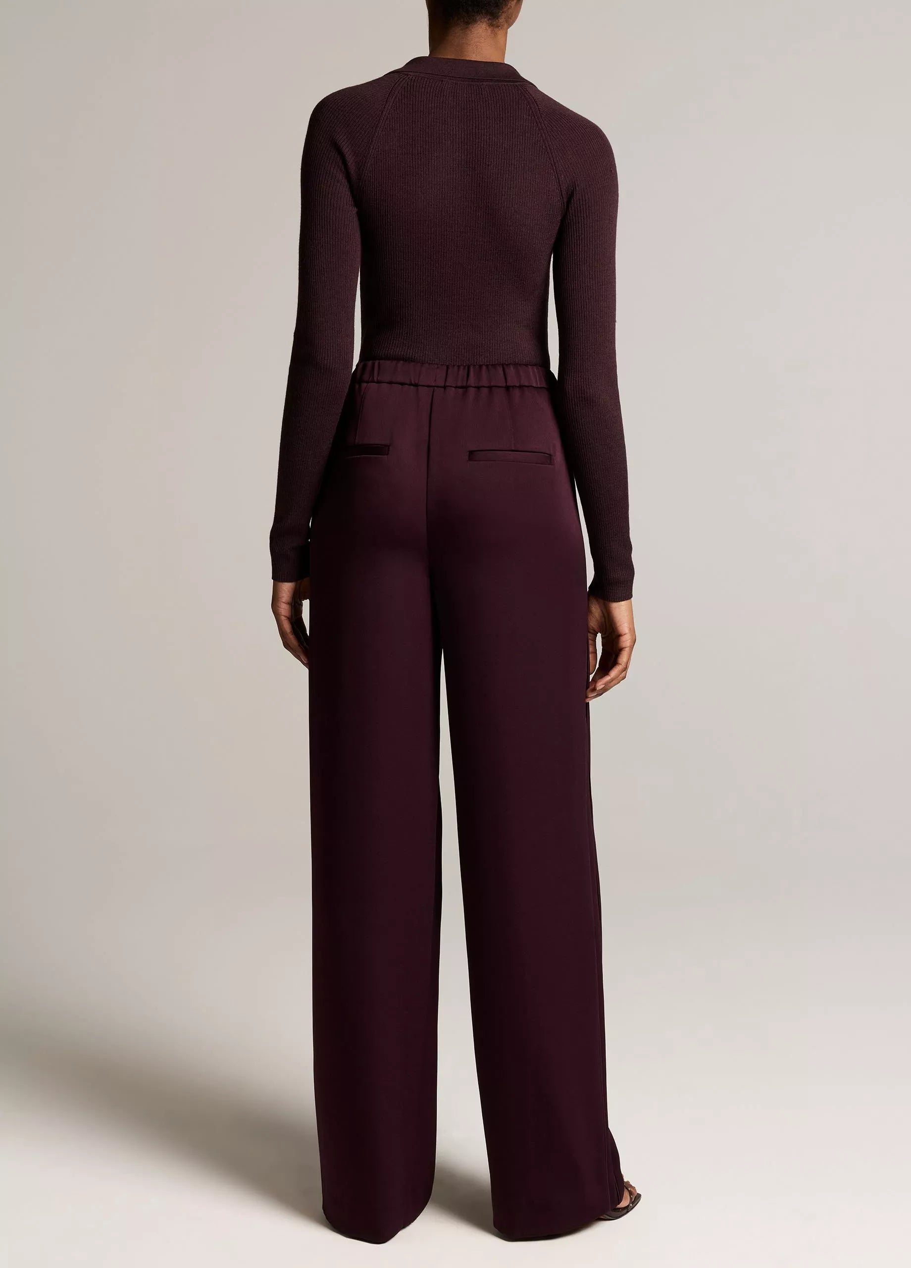 MID RISE TAILORED TRIACETATE DRAWSTRING