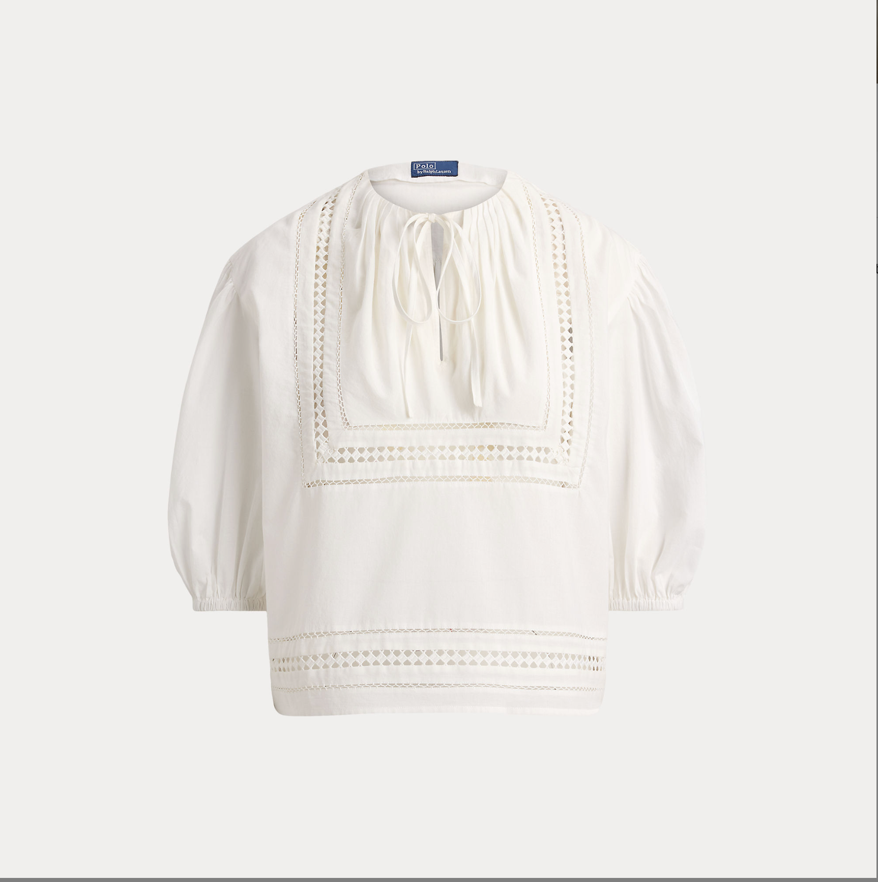 Blouse Lace Trim Cotton