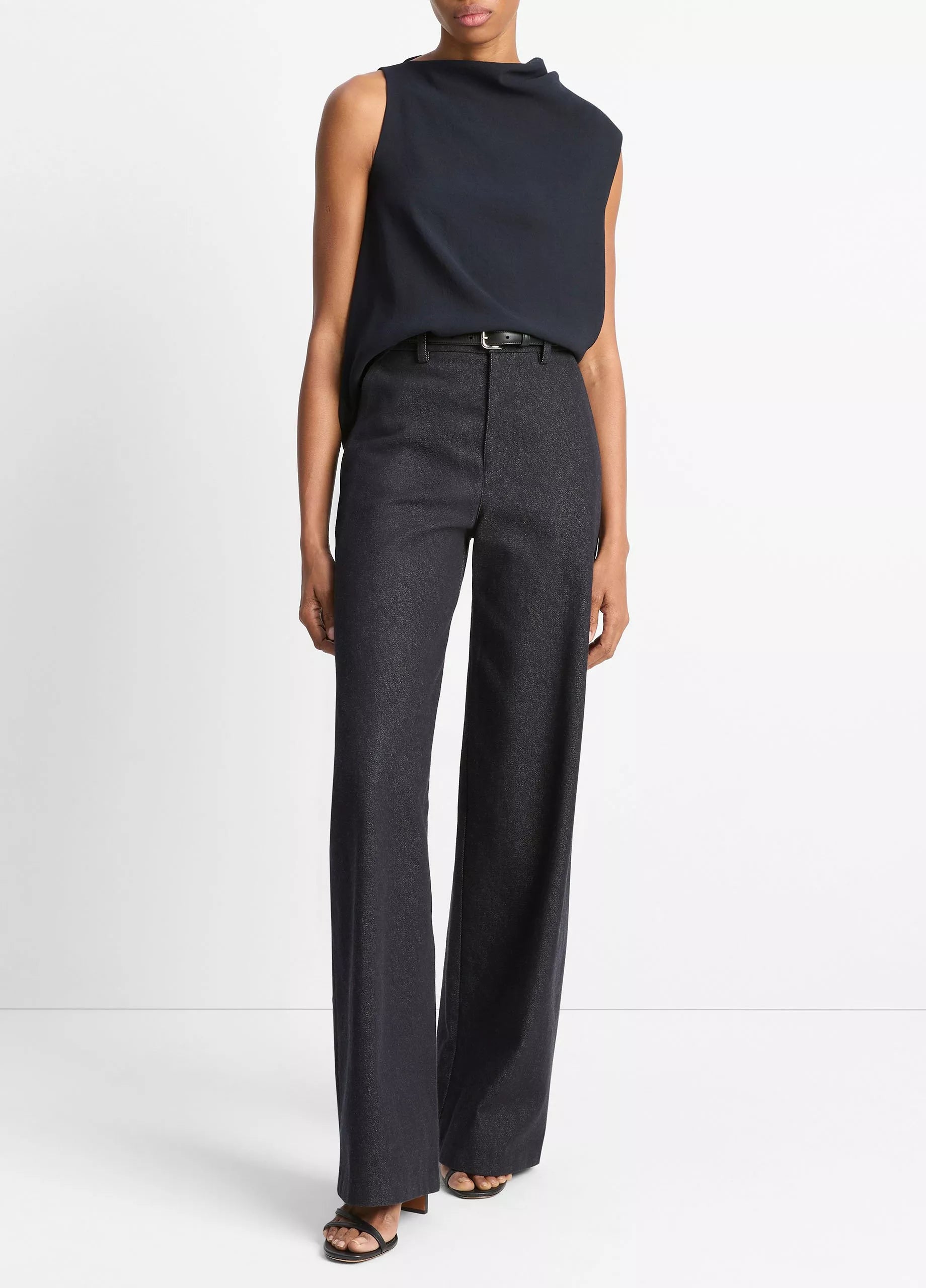 ASYMMETRICAL DRAPED TOP V124713156