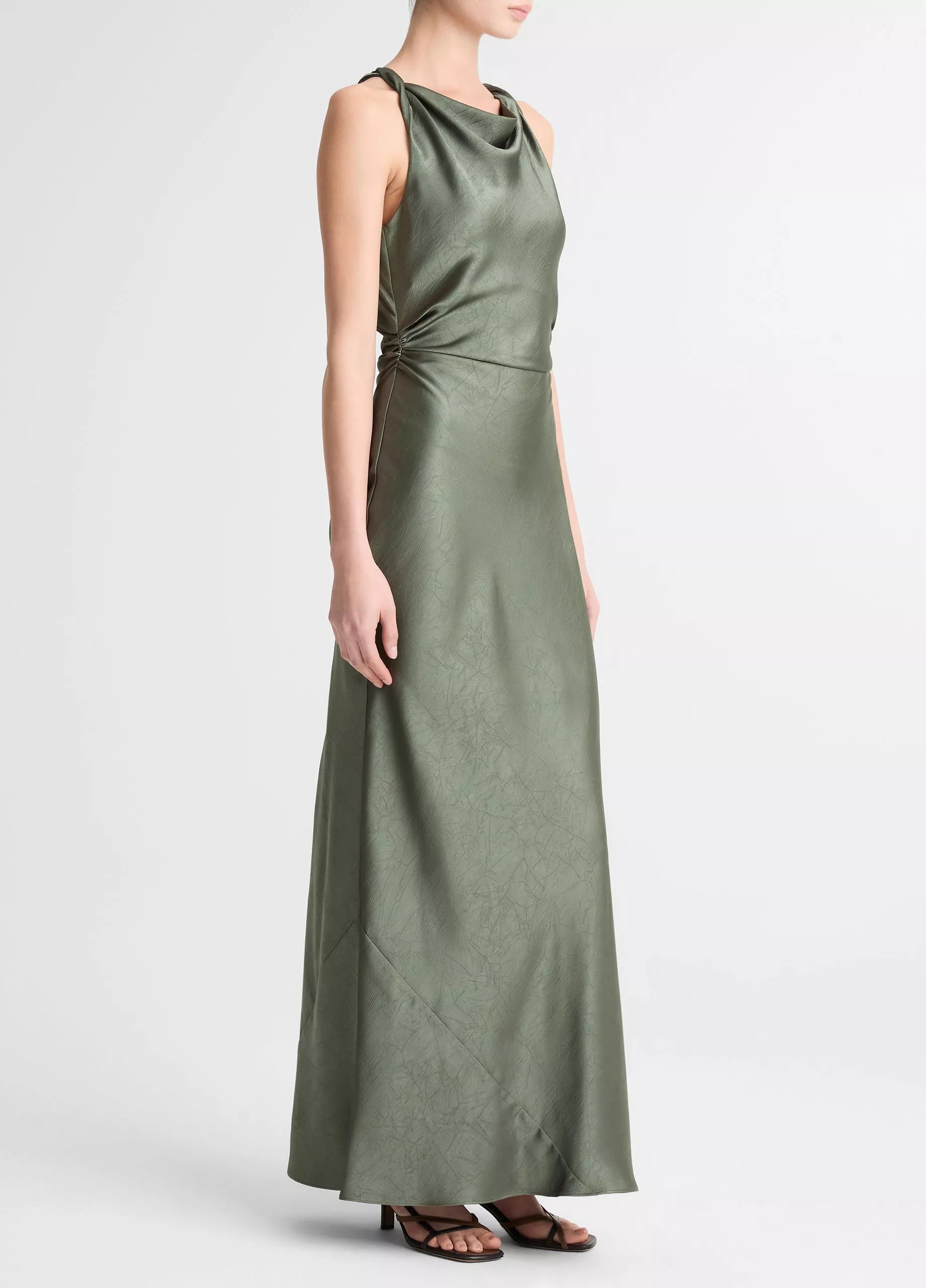 Vince V207452061 TWIST SHOULDER COWL NK DRESS