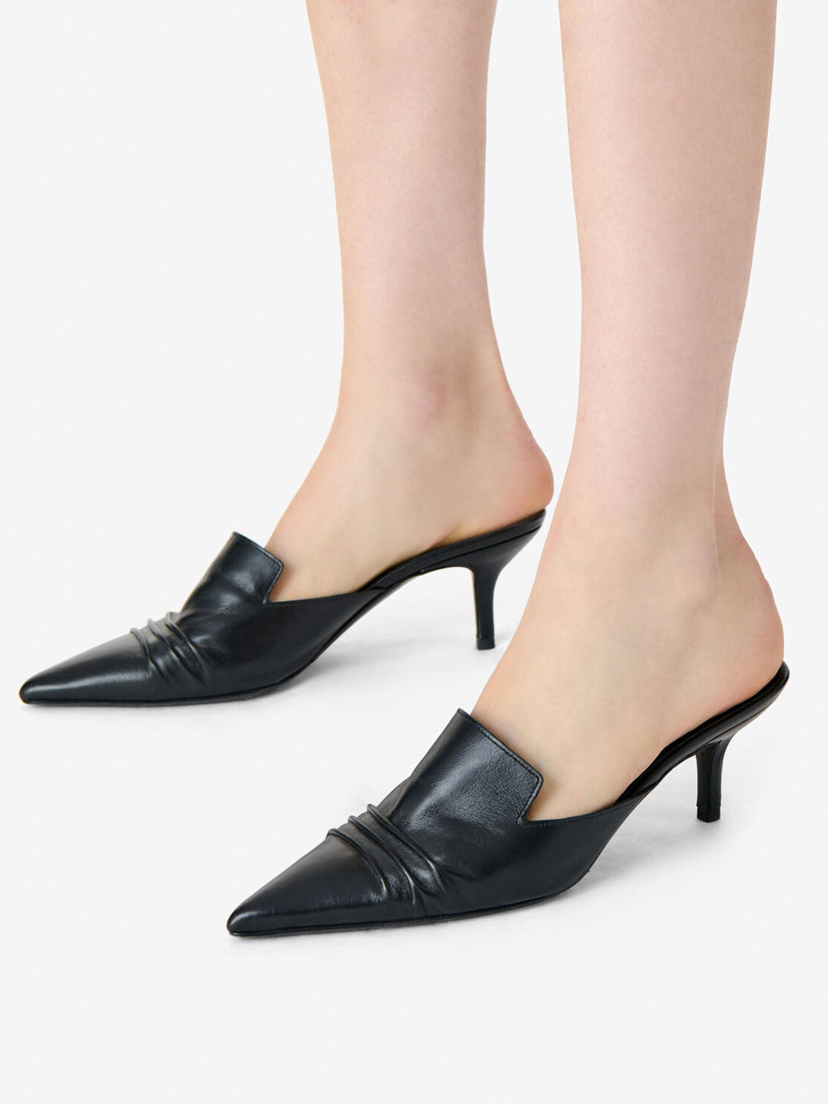 Plisse Mule