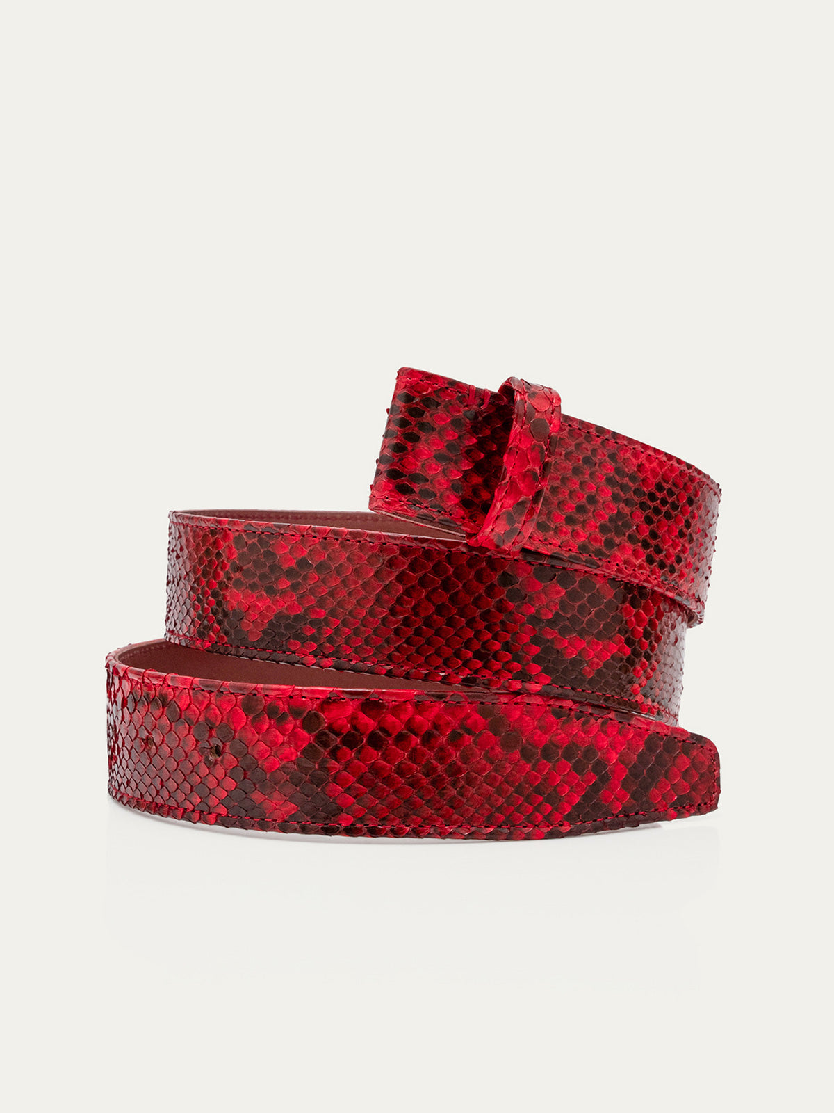 Riem Ruby Python Leather Belt