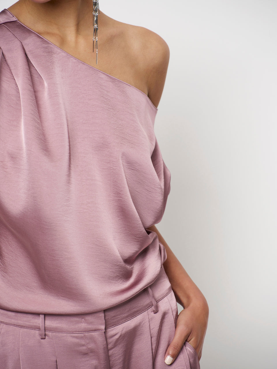Roam satin drapey top
