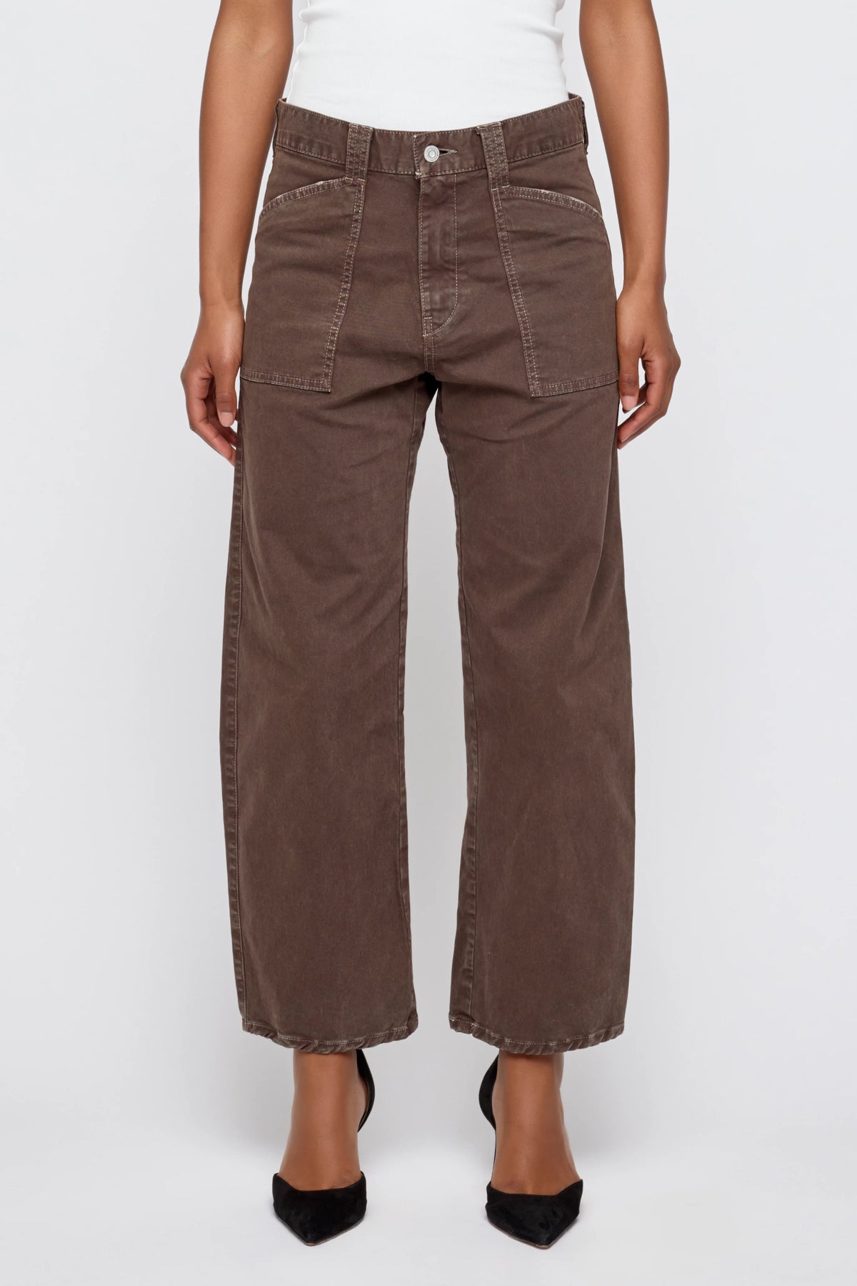 POMONOK GUSSET CARGO BROWN