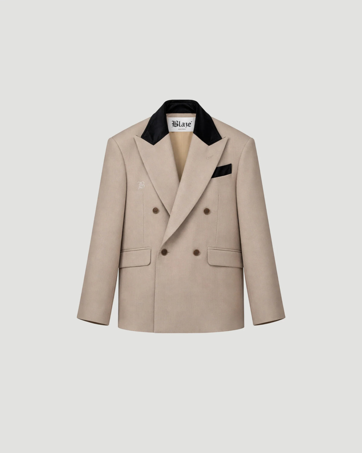 Beige leather Blazer