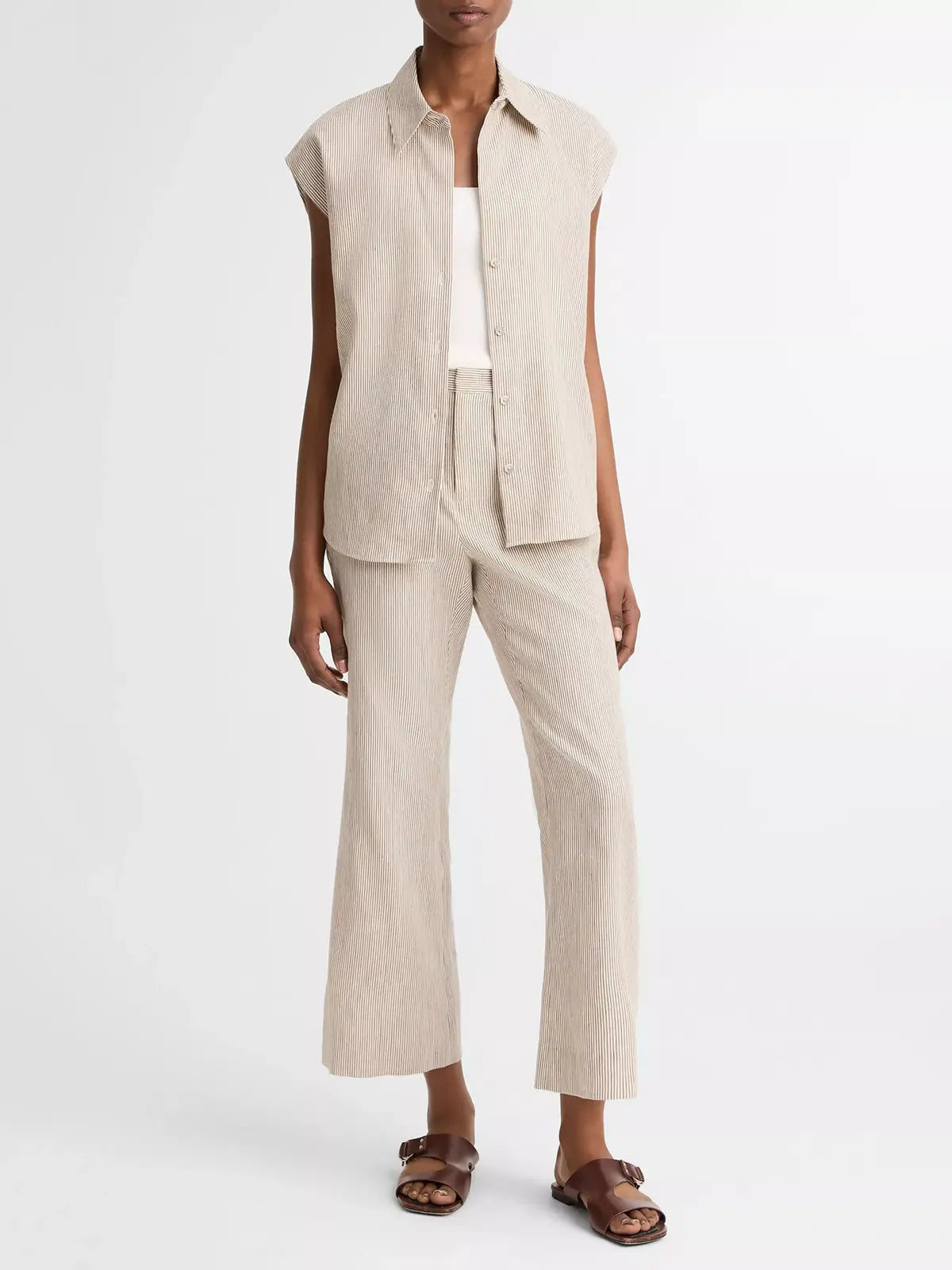 Blouse Ticking Stripe Cap SLV