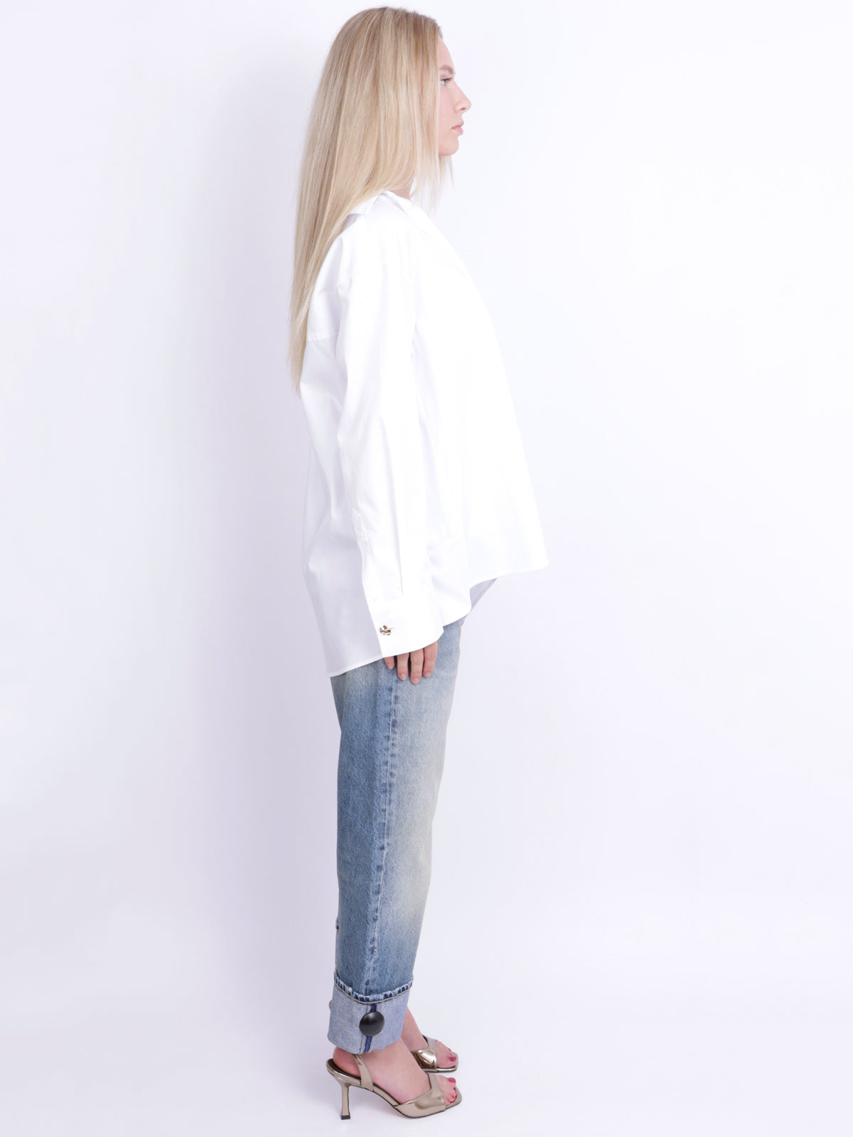 DROP NECK OXFORD SHIRT