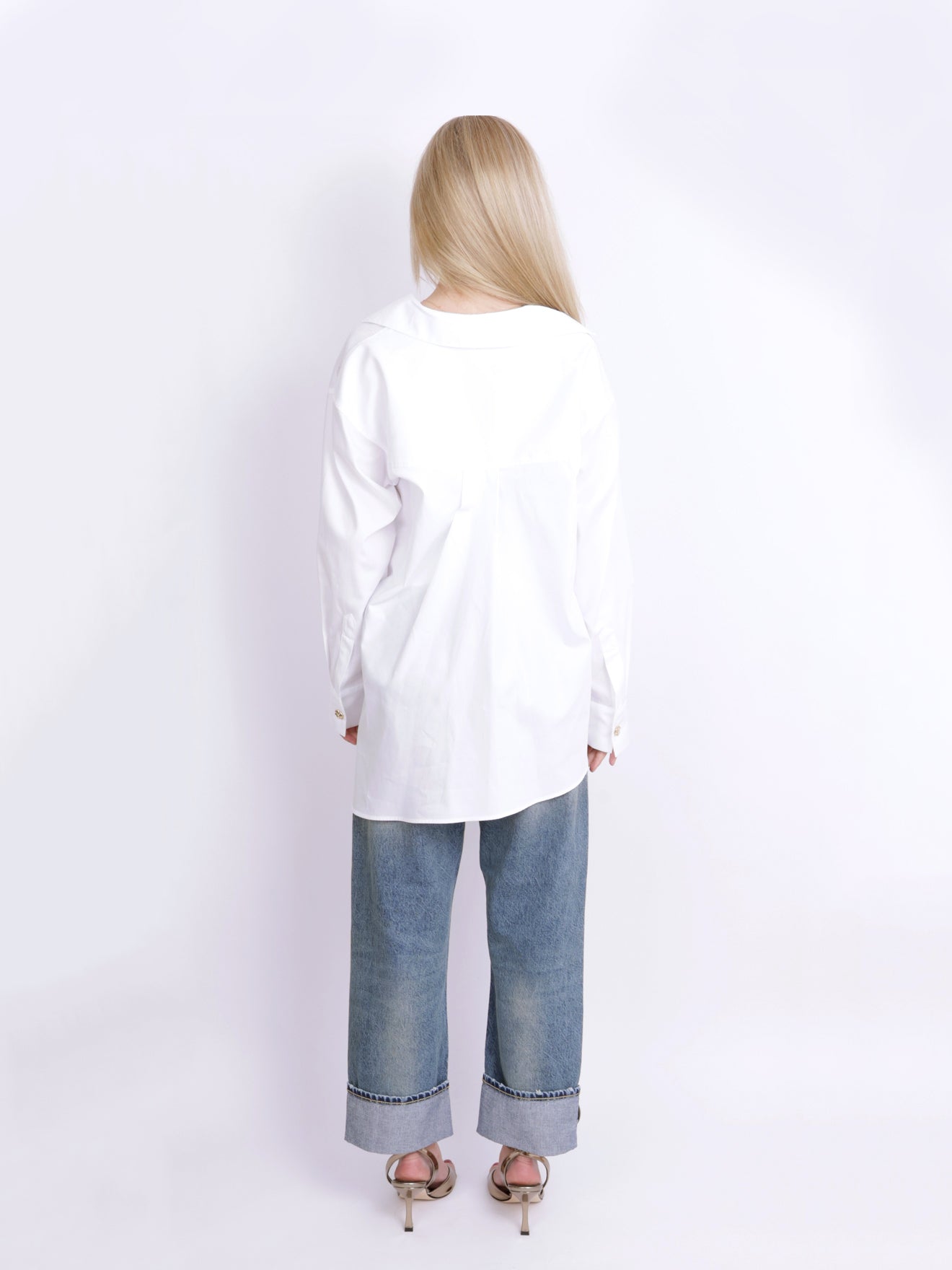 DROP NECK OXFORD SHIRT