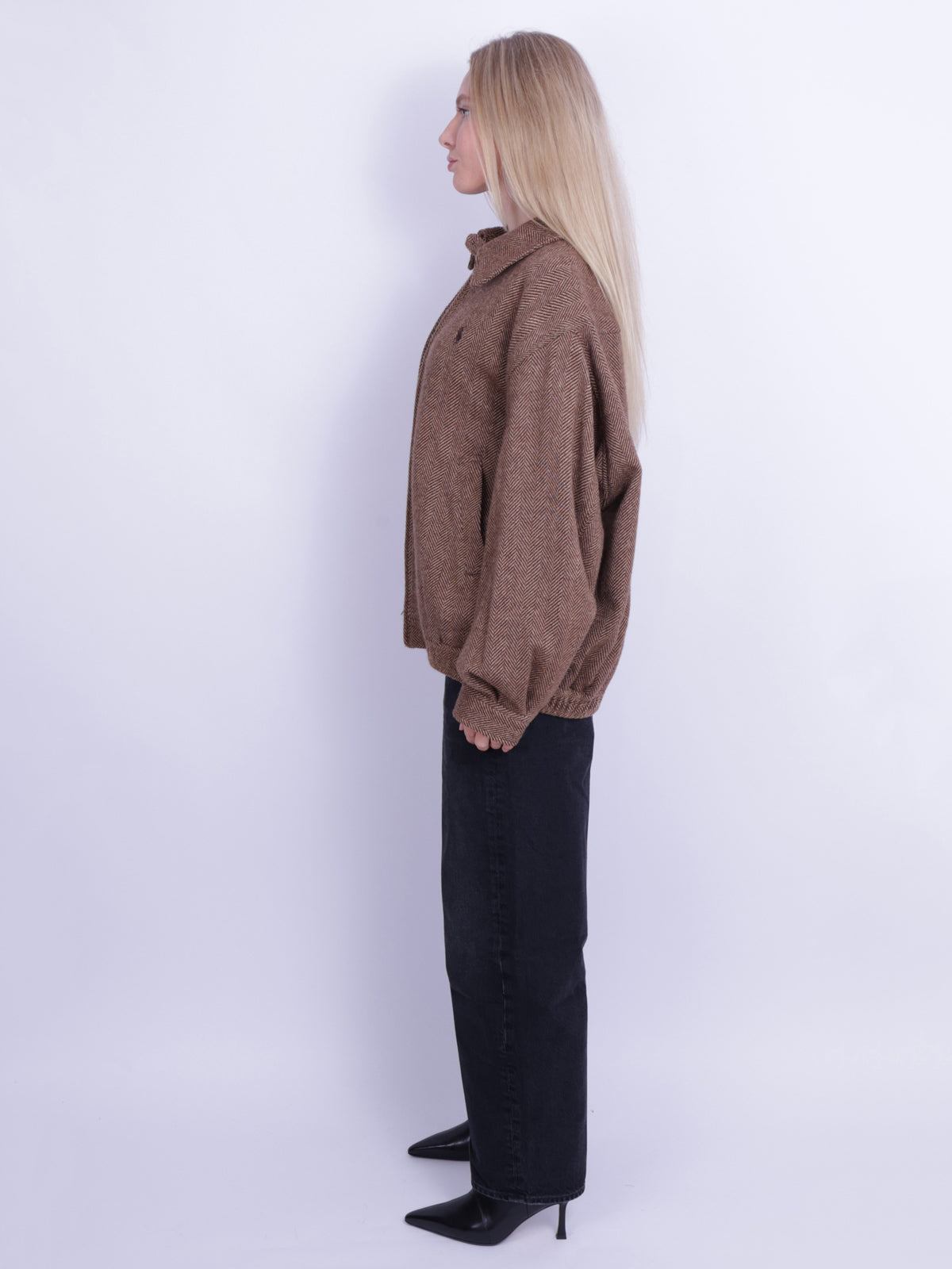 WOVEN BOMBER COAT