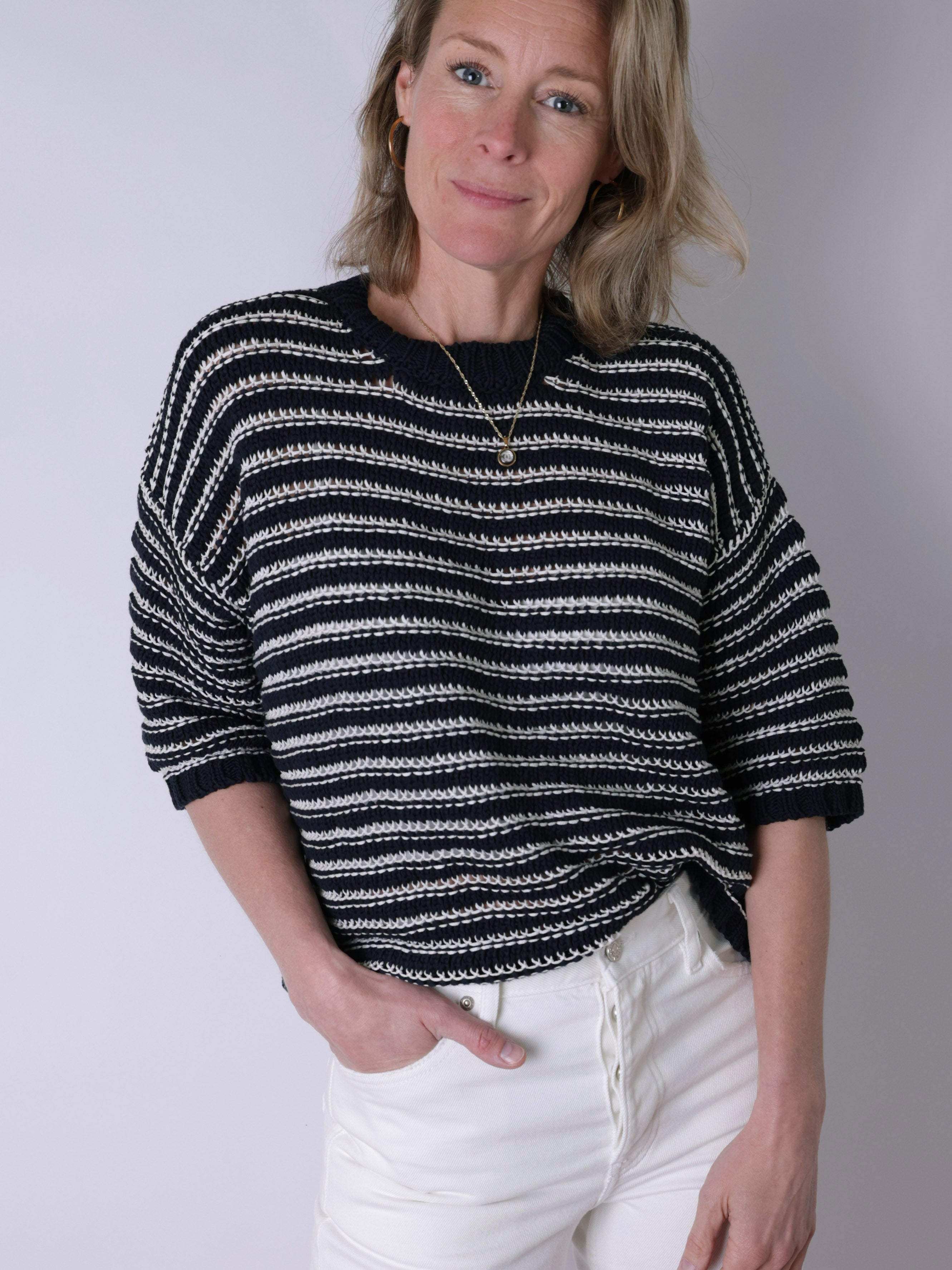 Top SS Roundneck Knit