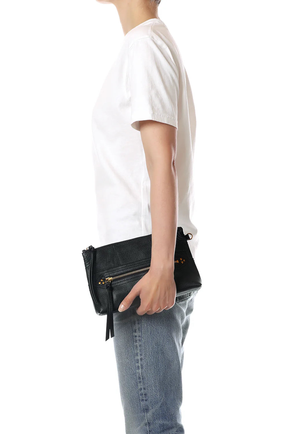 Lucky Clutch Noir Brass