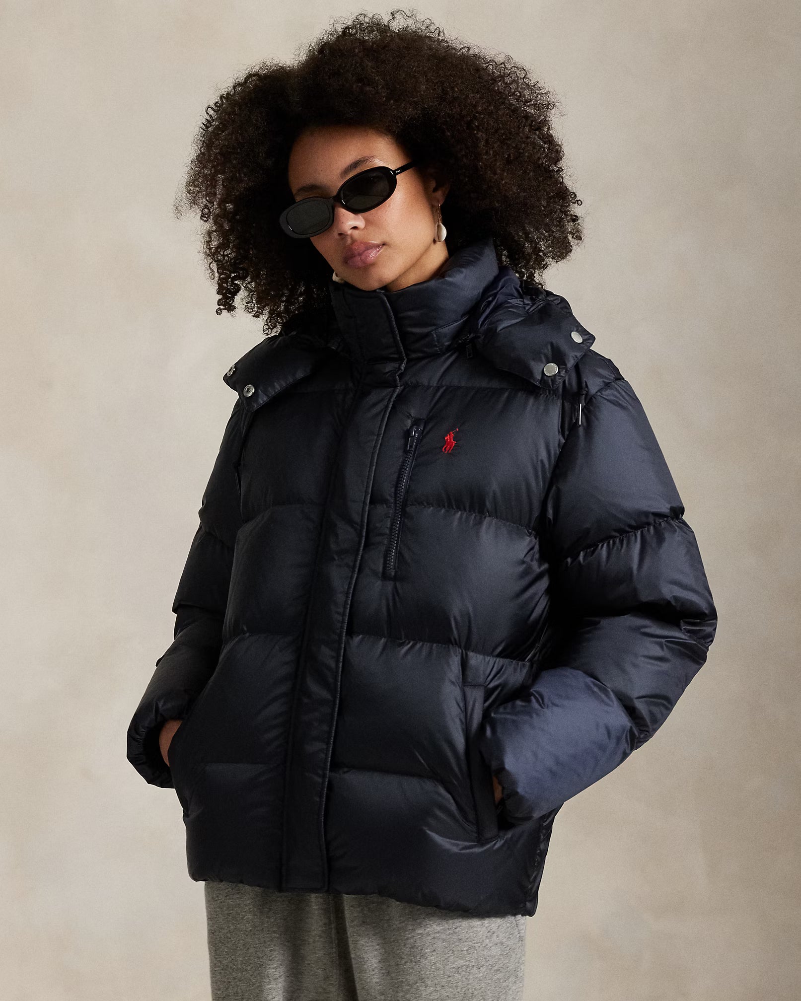 WOVEN PUFFER COAT