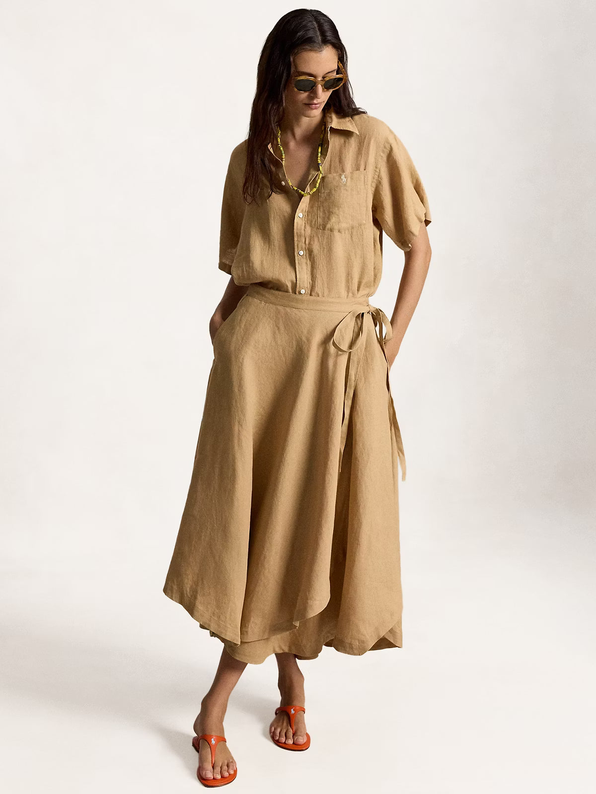 Rok LINEN WRAP SKIRT