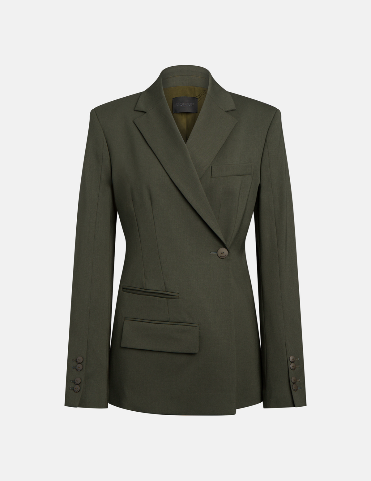 DONDUP SLIM-FIT DOUBLE-BREASTED BLAZER IN WOOL GABARDINE