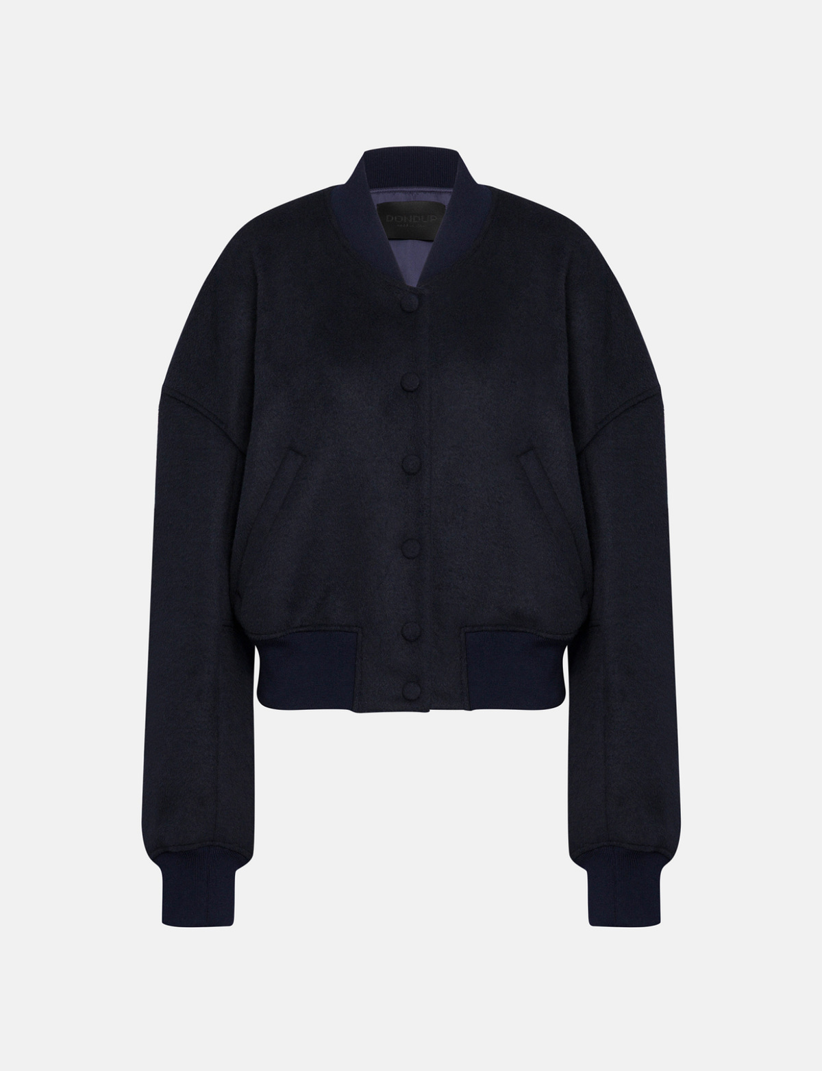 OVERSIZED WOOL-BLEND VELOUR BOMBER JACKET
