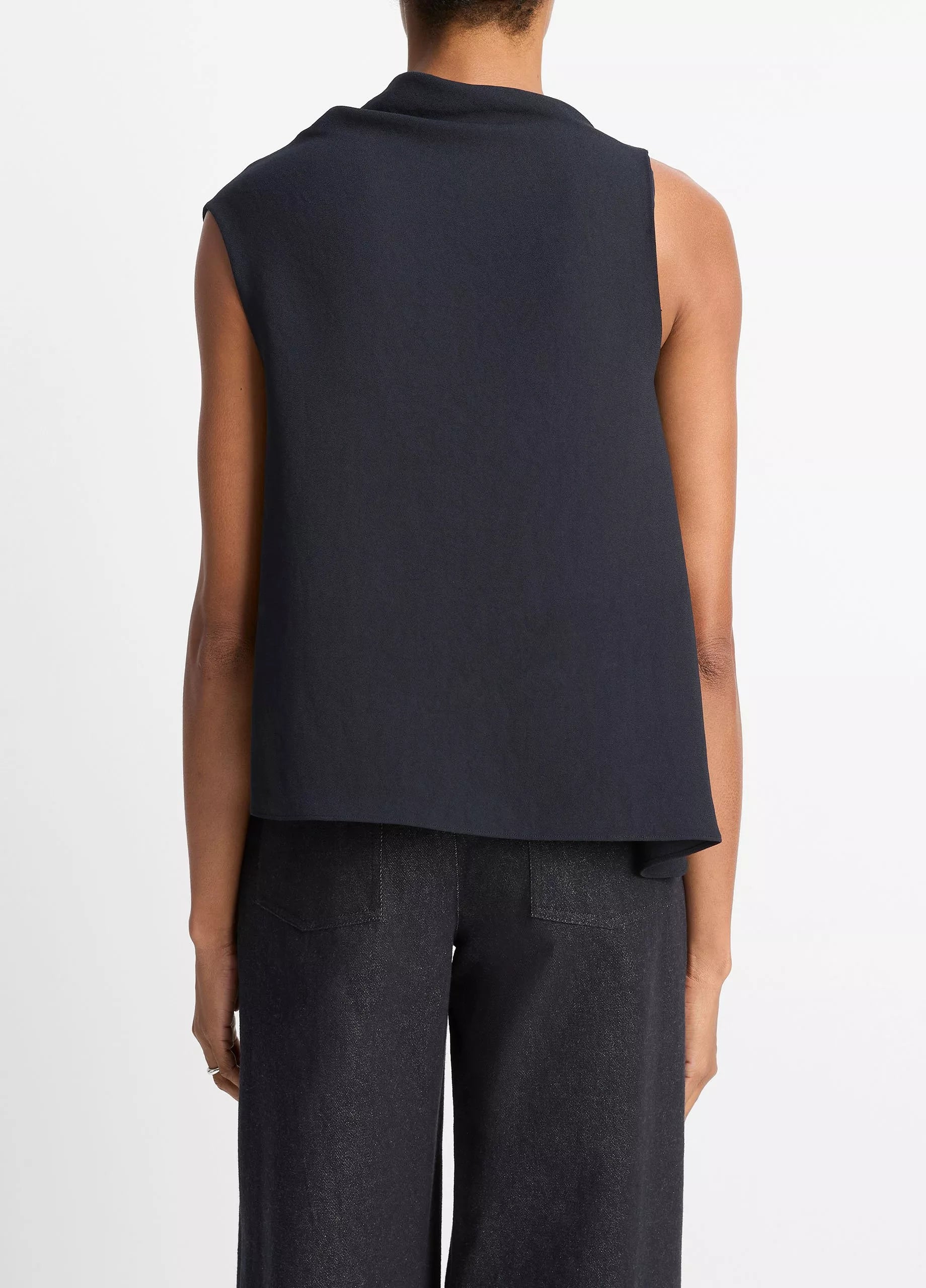 ASYMMETRICAL DRAPED TOP V124713156