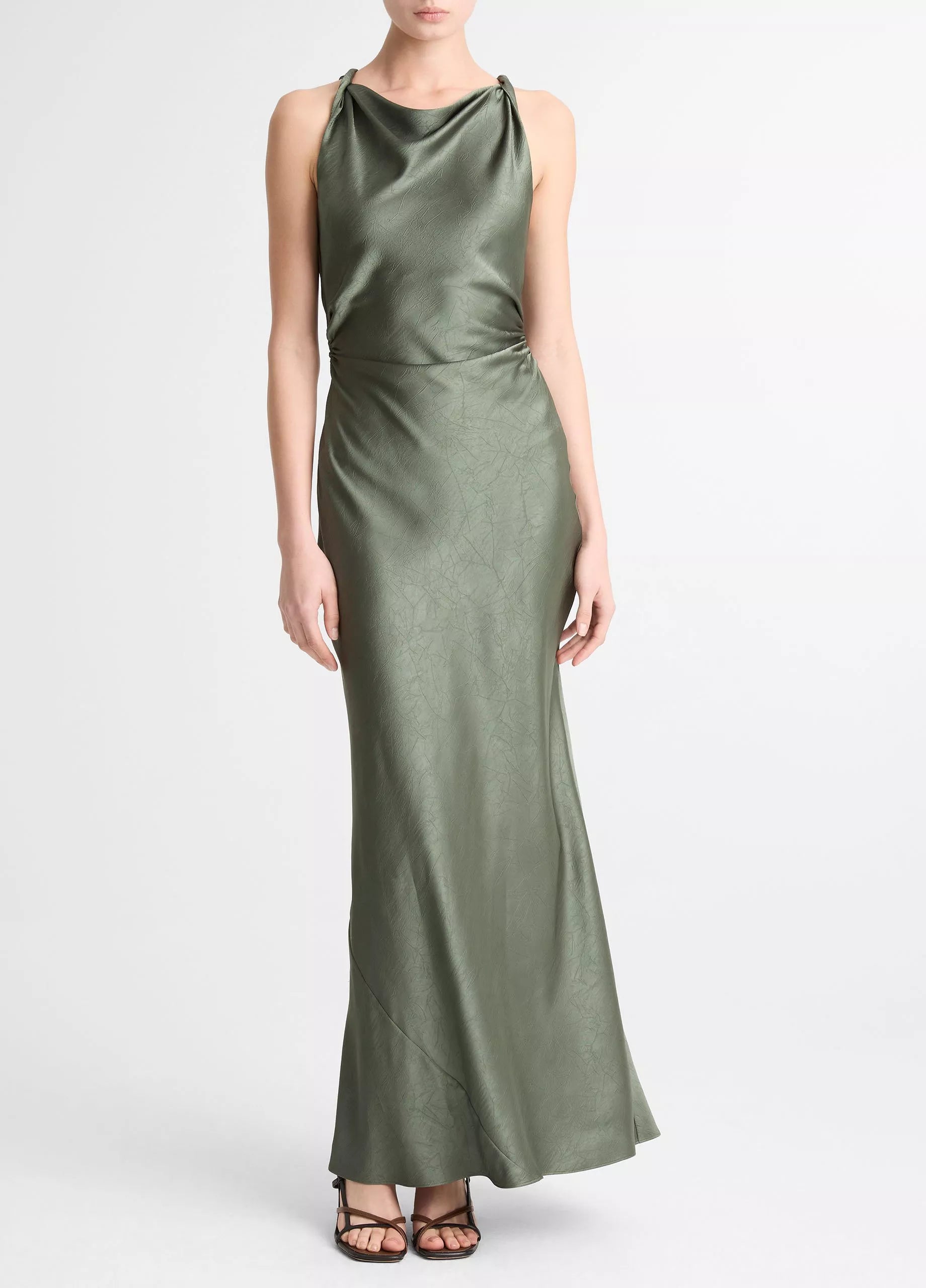Vince V207452061 TWIST SHOULDER COWL NK DRESS