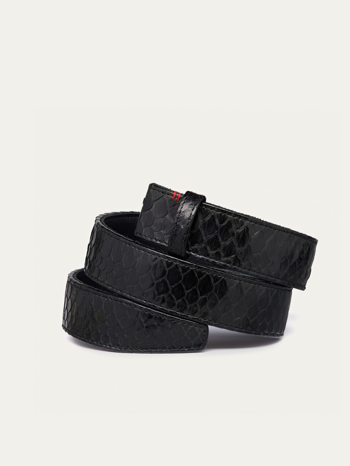 Riem Black Python Belt